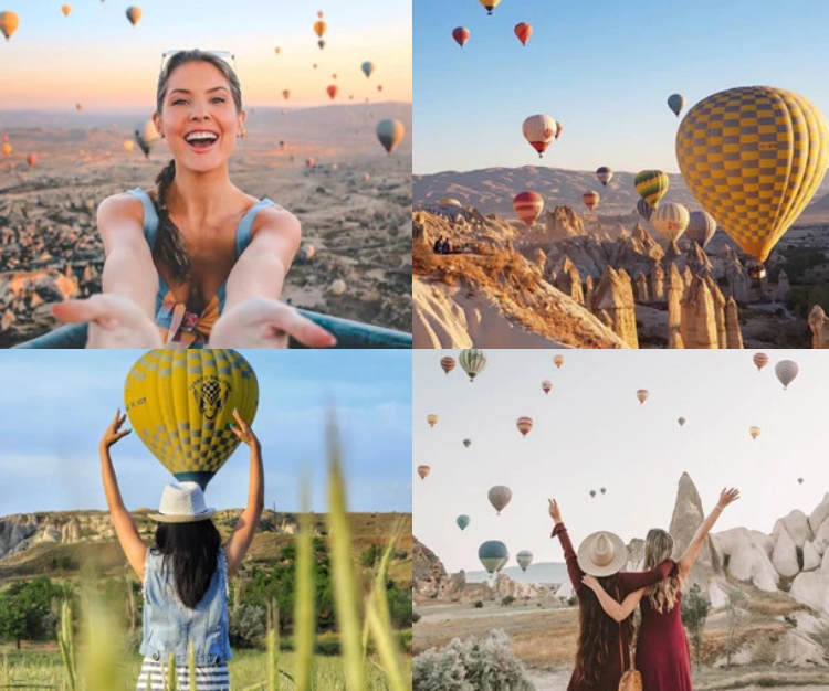 Turkiye Balloons Cappadocia sunrise hot air balloon view