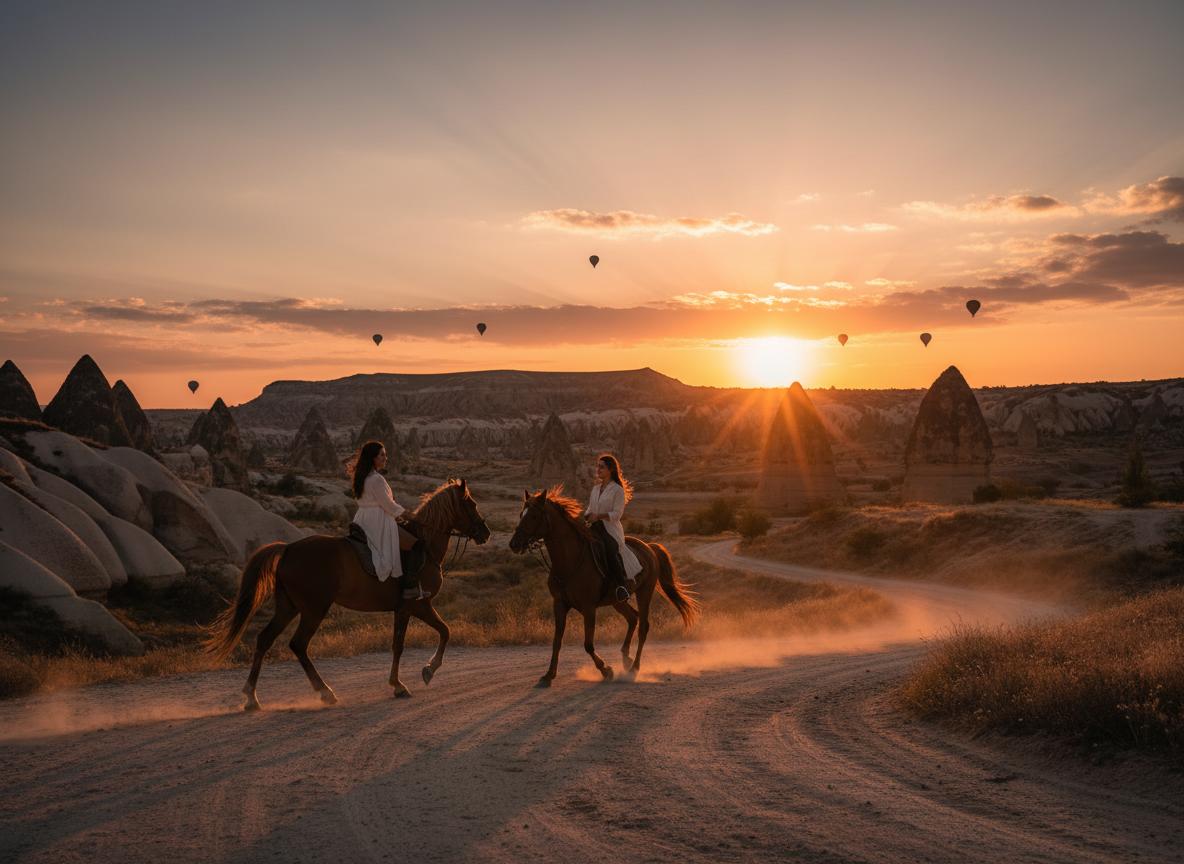 Horseback Riding Tour Cappadocia sunset