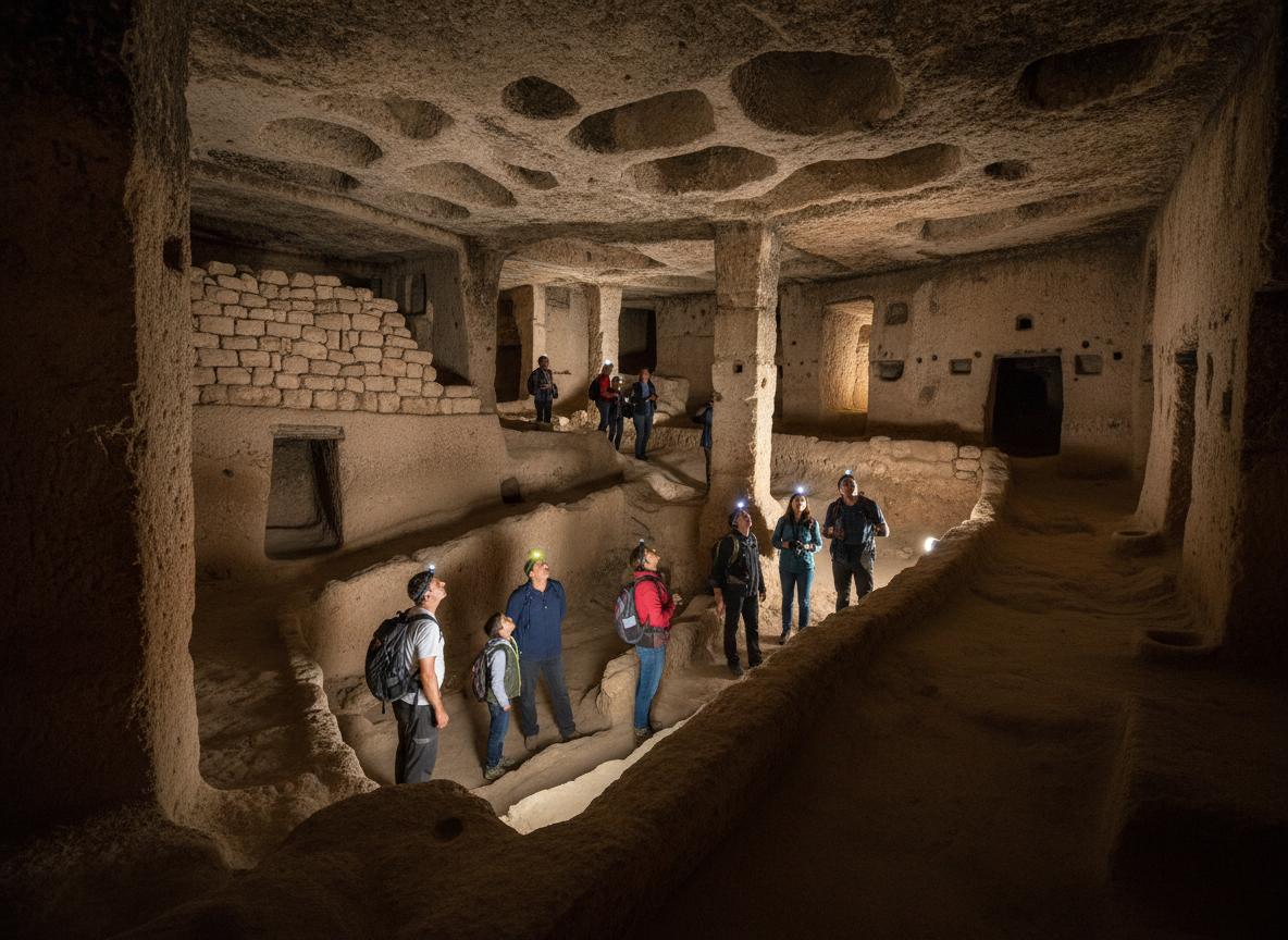 Cappadocia underground city ancient tunnels