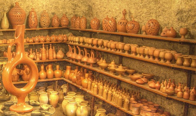 Pottery making by hand in Cappadocia workshop